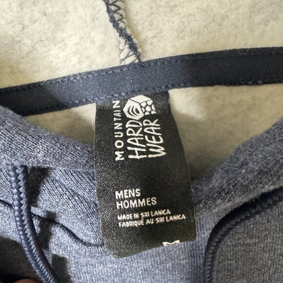 Mountain Hardwear Mens Hoodie Fleece Pullover M Blue Jacket Outdoor Hiking - Picture 4 of 7